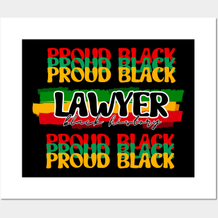 Proud Black Lawyer - Celebrating Black History Posters and Art